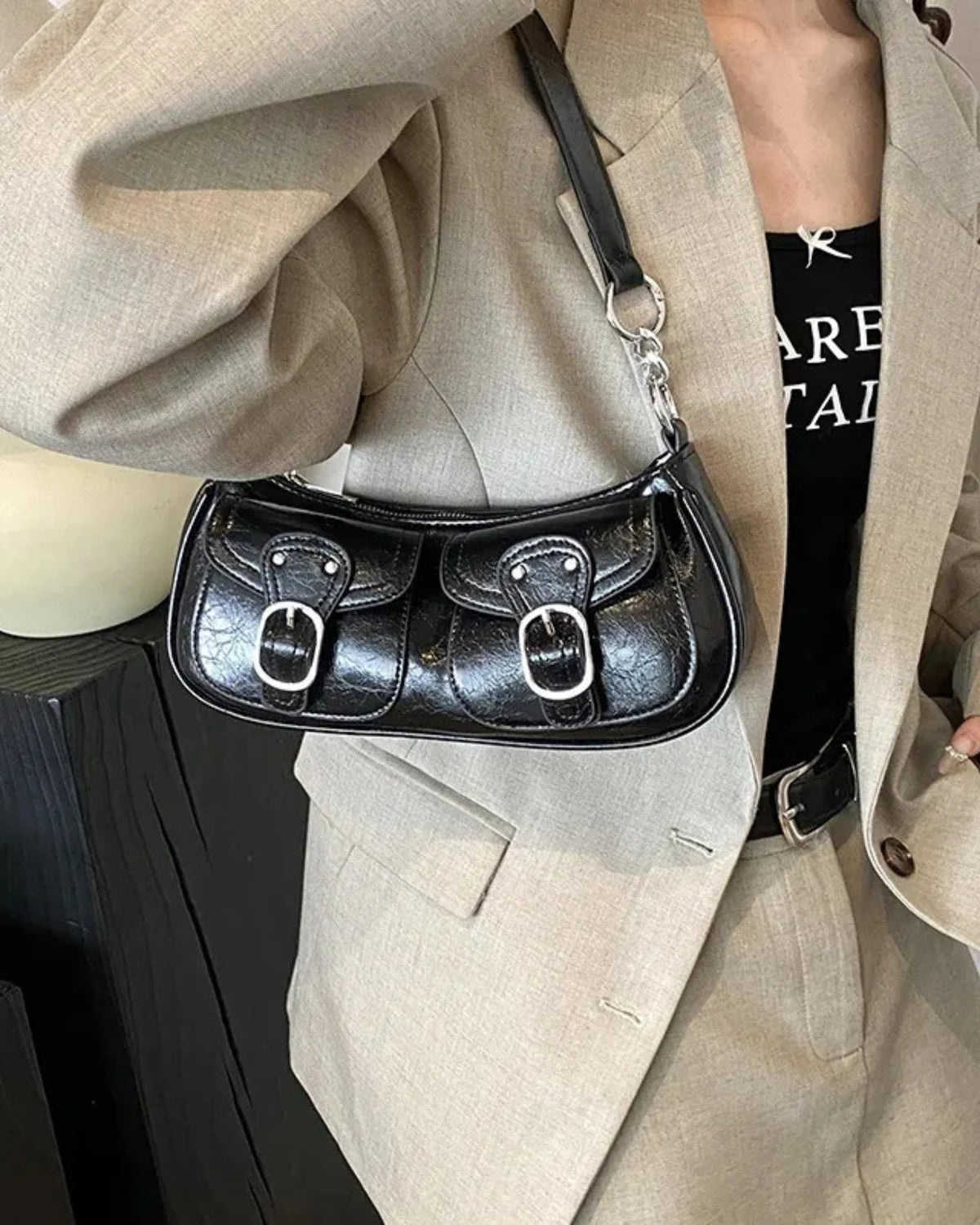 The Classic Black Baguette