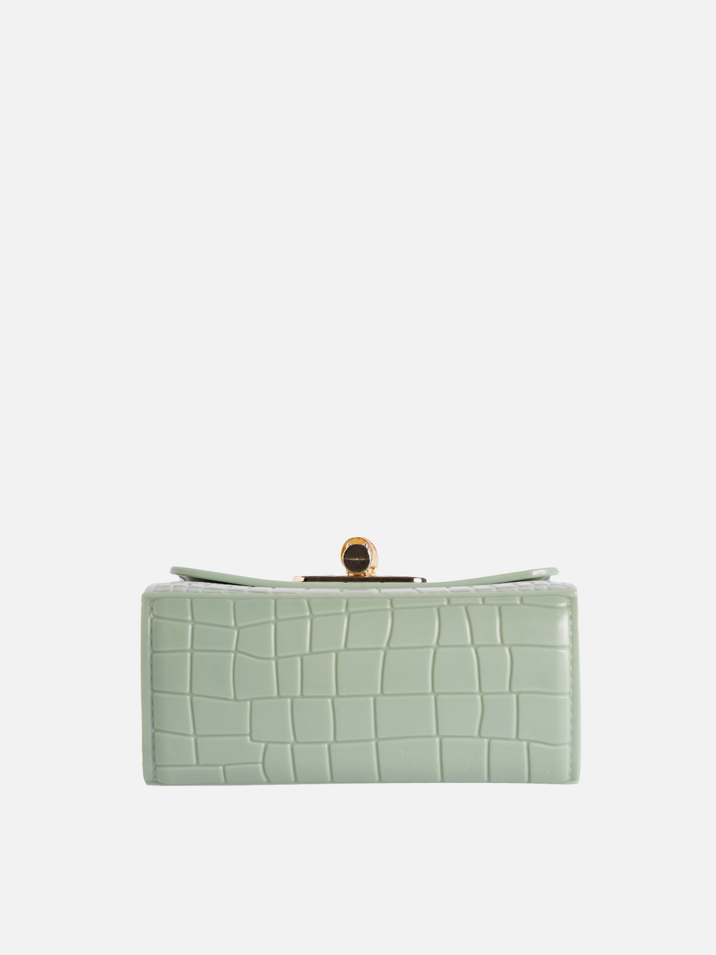 Croc Bamboo Handle Mini Bag