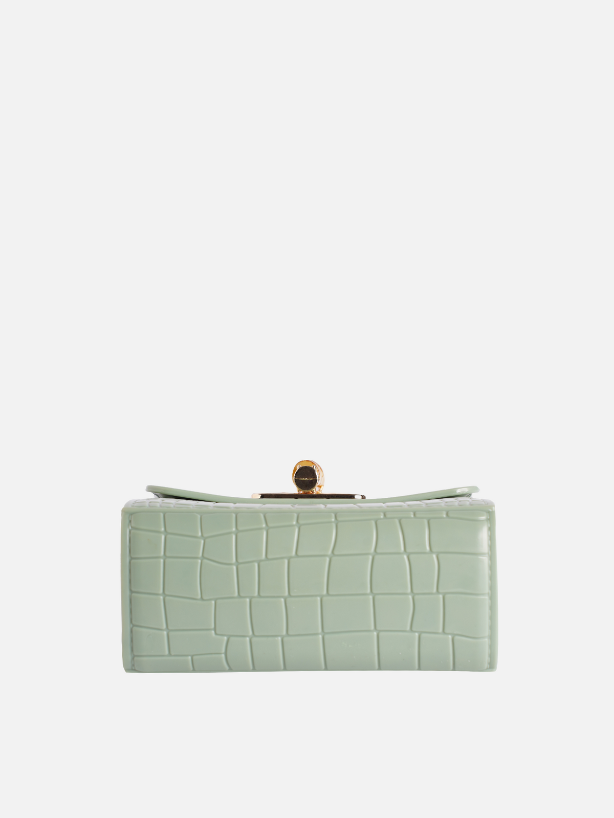 Croc Bamboo Handle Mini Bag