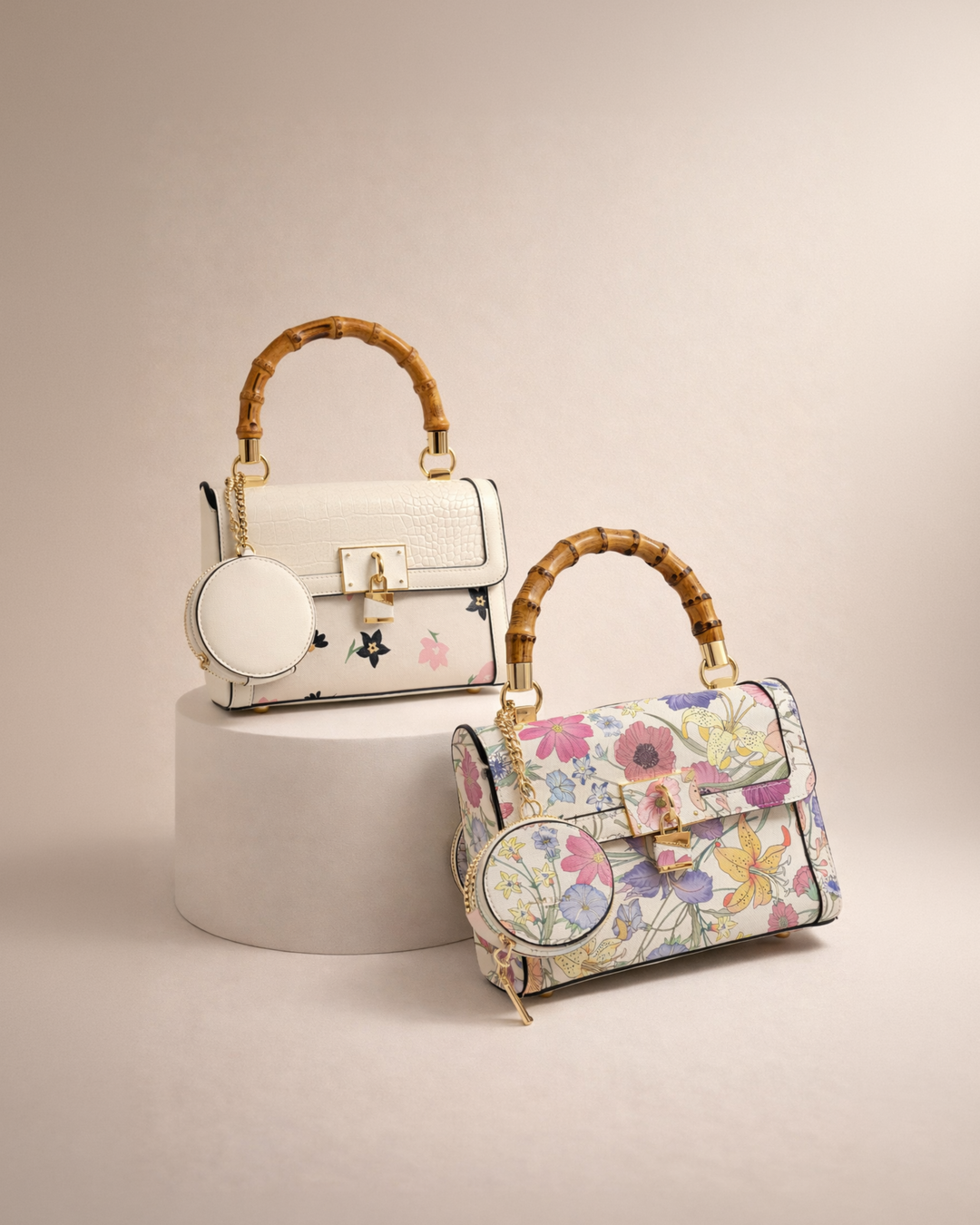 Luxe Camellia Crossbody Bag