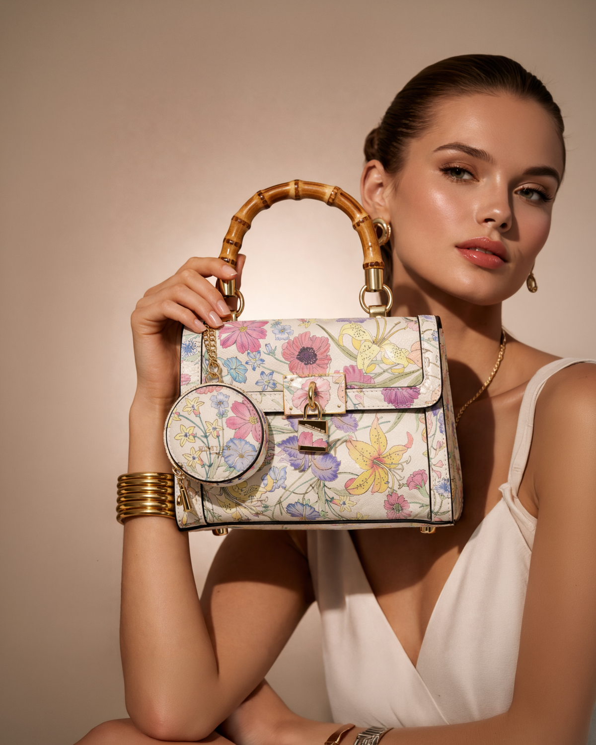 Luxe Camellia Crossbody Bag