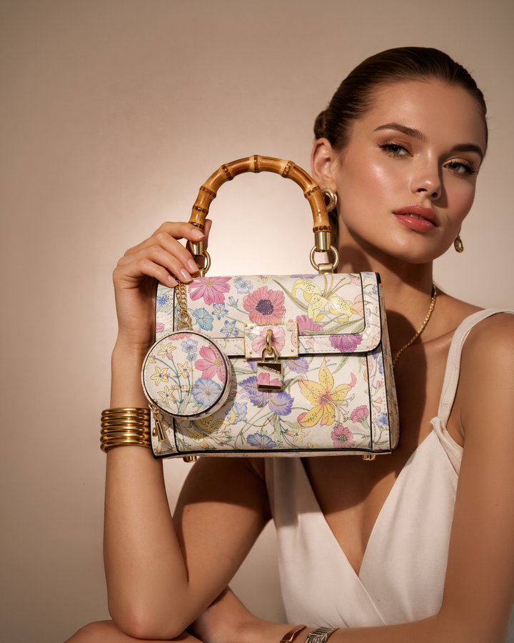 Luxe Camellia Crossbody Bag