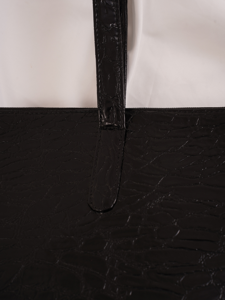 Black Classic Solid Tote Bag
